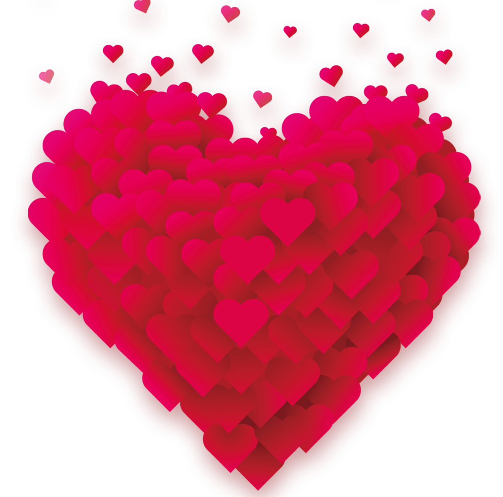 Red Heart Love PNG HD Image
