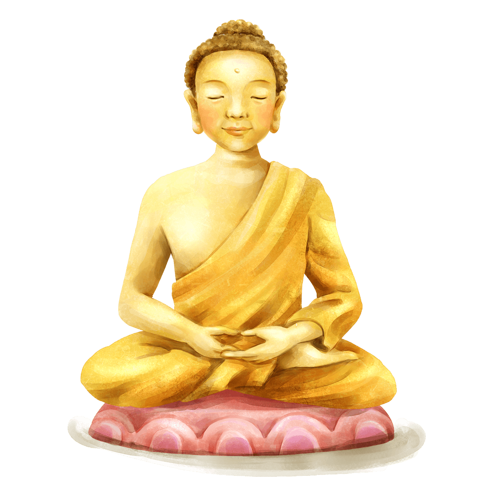 gautam buddha meditation png image HD