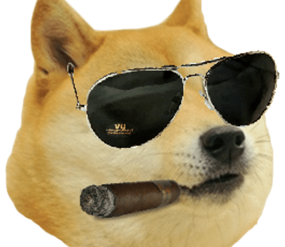 Doge Cigar and Glasses