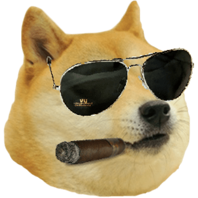 Doge Cigar and Glasses
