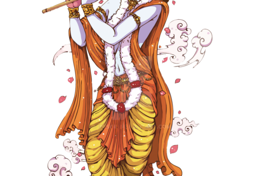 lord krishna playing flute png